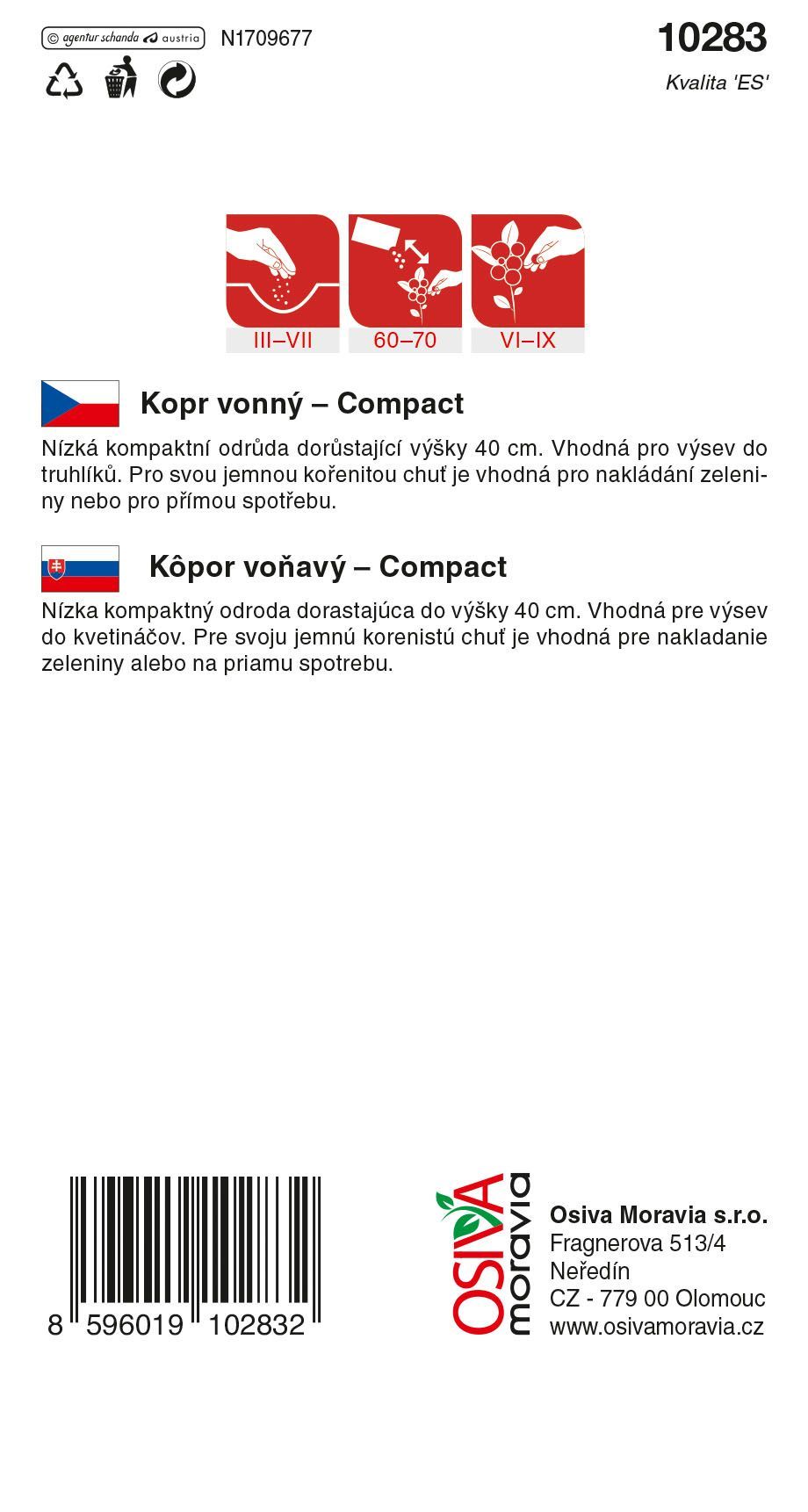 Kopr Compact nízký, do truhlíku